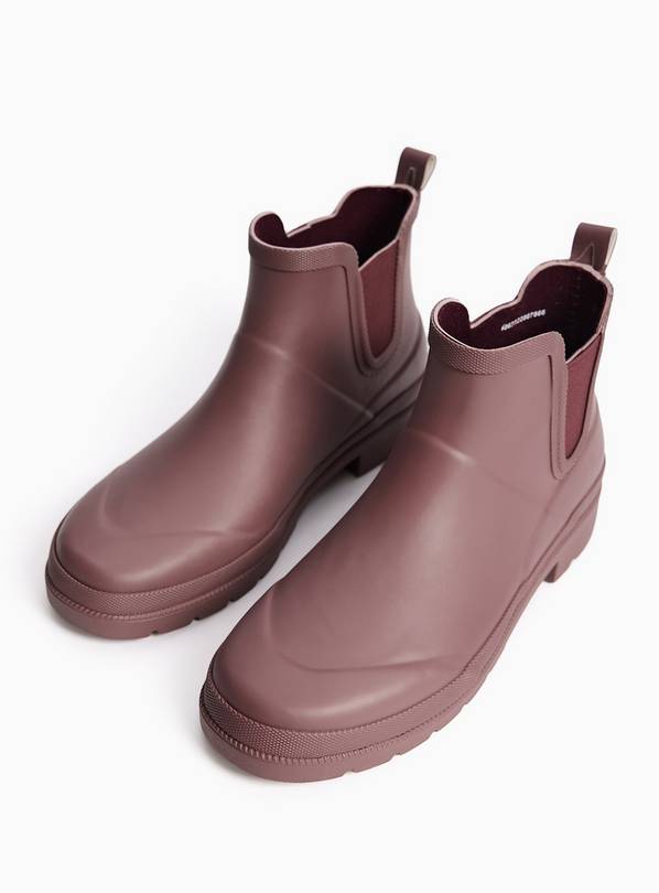 Dark Red Ankle Wellies 8